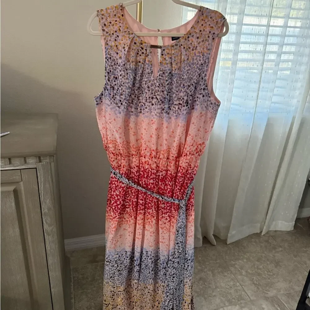 Lane Bryant Elegant Multicolor Gradient Maxi Dress